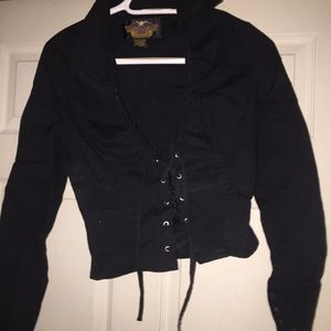 Ladies Harley Davidson Lace Up Top